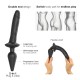 Анальная пробка с дилдо 2в1 Strap-On-Me SWITCH PLUG-IN REALISTIC DILDO Black XXL, диаметр 5,2/3,9 см