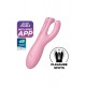 Клиторальный смарт-вибратор Satisfyer Threesome 4 Pink с тремя пальчиками