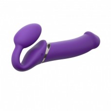 Безремінний страпон з вібрацією Strap-On-Me Vibrating Violet XL, діам. 4,5 см, пульт ДК, регульовани