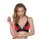 Эластичный топ с кружевом Passion PS001 TOP L, red-black