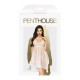 Бэби-долл с ажурным браллетом и ассиметричным подолом Penthouse - Naughty Doll White S/M