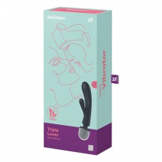 Вібратор-кролик з вібромасажером Satisfyer Triple Lover Grey, 3 мотори