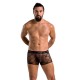 Мужские прозрачные боксеры Passion 032 SHORT JAMES S/M Black, сетка