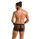 Мужские прозрачные боксеры Passion 032 SHORT JAMES S/M Black, сетка