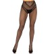 Панчохи Leg Avenue Crotchless Net Tights with Heart Backseam Black One Size