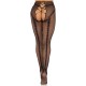 Панчохи Leg Avenue Crotchless Net Tights with Heart Backseam Black One Size