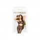 Комплект Penthouse Work it Out S/L Black, короткий топ та колготки, ажурне плетіння