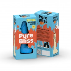 Свічка у вигляді члена Pure Bliss BIG Blue 18 см