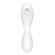 Вакуумний смарт-стимулятор із вібрацією Satisfyer Curvy Trinity 5 (White), керування зі смартфона