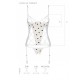 Корсет з підв'язками, стрінги Passion LOVELIA CORSET S/M, white