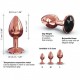 Металлическая анальная пробка с украшением в виде кристалла Dorcel - Diamond Plug Rose Gold S