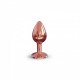 Металлическая анальная пробка с украшением в виде кристалла Dorcel - Diamond Plug Rose Gold S