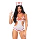 Костюм медсестры Leg Avenue Naughty Nurse, one size, боди и шапочка