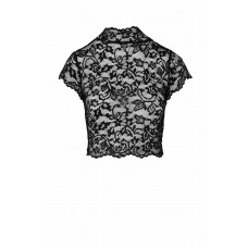 (SALE) Топ Noir Handmade F303 Essence lace top with high collar - M
