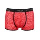 Мужские прозрачные боксеры Passion 046 SHORT PARKER L/XL Red, сетка, под леопард