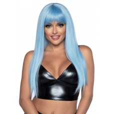 Довга блакитна перука Leg Avenue Long straight bang wig Blue, гладенька, 61 см