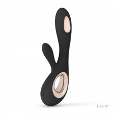 Вібратор-кролик LELO Soraya Wave Black, манливі рухи стовбура