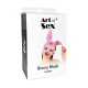 Кожаная маска Зайки Art of Sex - Bunny mask, цвет Белый