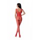 Бодистокинг с крыльями Passion BS098 One Size, red, средняя сетка, открытый доступ