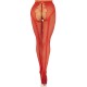 Панчохи Leg Avenue Crotchless Net Tights with Heart Backseam Red One Size