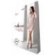 Полупрозрачное мини-платье Passion BS101 One Size, white, рукава-митенки