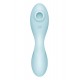Вакуумный смарт-стимулятор с вибрацией Satisfyer Curvy Trinity 5 (Blue), управление со смартфона