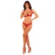 Комплект білизни Obsessive Lacelove cupless 2-pcs set XL/2XL Red, відкритий доступ, відкриті груди