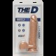 Фалоімітатор Doc Johnson The D - Perfect D - 8 Inch With Balls - FRIMSKYN, діаметр 5,1 см