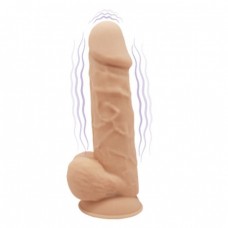 Фаллоимитатор с вибрацией SilexD Norman Vibro Flesh (MODEL 1 size 8,5in), двухслойный, диаметр 5 см