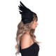 Повязка на голову с крыльями Leg Avenue Feather headband Black, перья и натуральная кожа