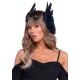 Повязка на голову с крыльями Leg Avenue Feather headband Black, перья и натуральная кожа