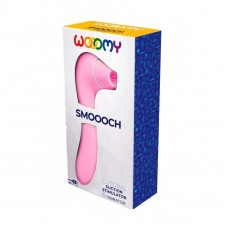 Вакуумный стимулятор с вибрацией Wooomy Smoooch Pink Clitoral Suction & Vibration, 10х2 режимов