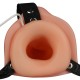 LoveToy Vibrating Unisex Hollow Strap On - Страпон подвійного проникнення з вібрацією, 18х4 см