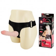 LyBaile Ultra Passionate Cyberskin Penis - Страпон, 16 см (тілесний)