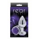 Ns Novelties Rose Buttplug M - Анальна пробка, 7,5 х3,5 см, (срібляста з фіолетовим)