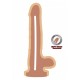 Get Real Dual Density Dildo 9 - Реалистичный фаллоимитатор, 16х4,7 см (телесный)