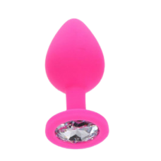 Toy Joy Large Diamond Booty Jewel - Пробка анальна, 9х4 см (рожева)