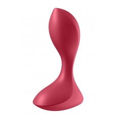 Satisfyer Backdoor Lover Red анальная пробка с вибрацией, 11.5х3.3 см ( красный)