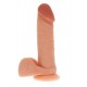 Get Real Silicone Dildo 8 Inch w Balls - Силіконовий фалоімітатор з мошонкою, 17.5х4 см (тілесний)