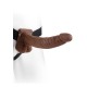 Fetish Fantasy 9 Inch Hollow Strap-On - Порожнистий страпон, 23х4.5 см (коричневий)