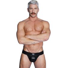 Tom of Finland Leather Jock Strap - Труси чоловічі, M/L (чорний)