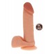 Get Real Silicone Dildo 8 Inch w Balls - Силіконовий фалоімітатор з мошонкою, 17.5х4 см (тілесний)