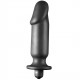 Tom of Finland Silicone Vibrating Anal Plug - Вібропробка, 15,2х3,8 см (чорний)