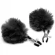 Charmed Pom Pom Nipple Clamps BLACK - Затискачі на соски (чорний)