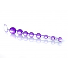 Boss Jelly Anal Beads Purple - анальная цепочка, 26х2.8 см (фиолетовый)