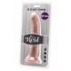 Get Real Cock 8 Inch Flesh Vibrating - Реалистичный вибратор, 20.5х4 см (телесный)