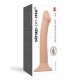 Strap-On-Me Dual Density Dildo Flesh M - Насадка для страпона двухслойная, гибкая, 18х3.3 см., (телесная)