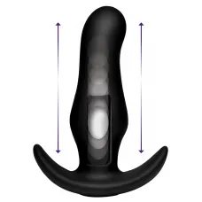 XR Brands Kinetic Thumping 7X Prostate Anal Plug – анальна пробка з поштовховими рухами, 13.3х4 см (чорний)