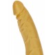 Get Real Gold Dicker Slim Vibrator - Вібратор на батарейках, 16х4.7 см (золотистий)