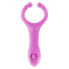 Toy Joy Vibrating Clit-stim C-ring - віброкільце на пеніс, 10х3,5 см (рожевий)